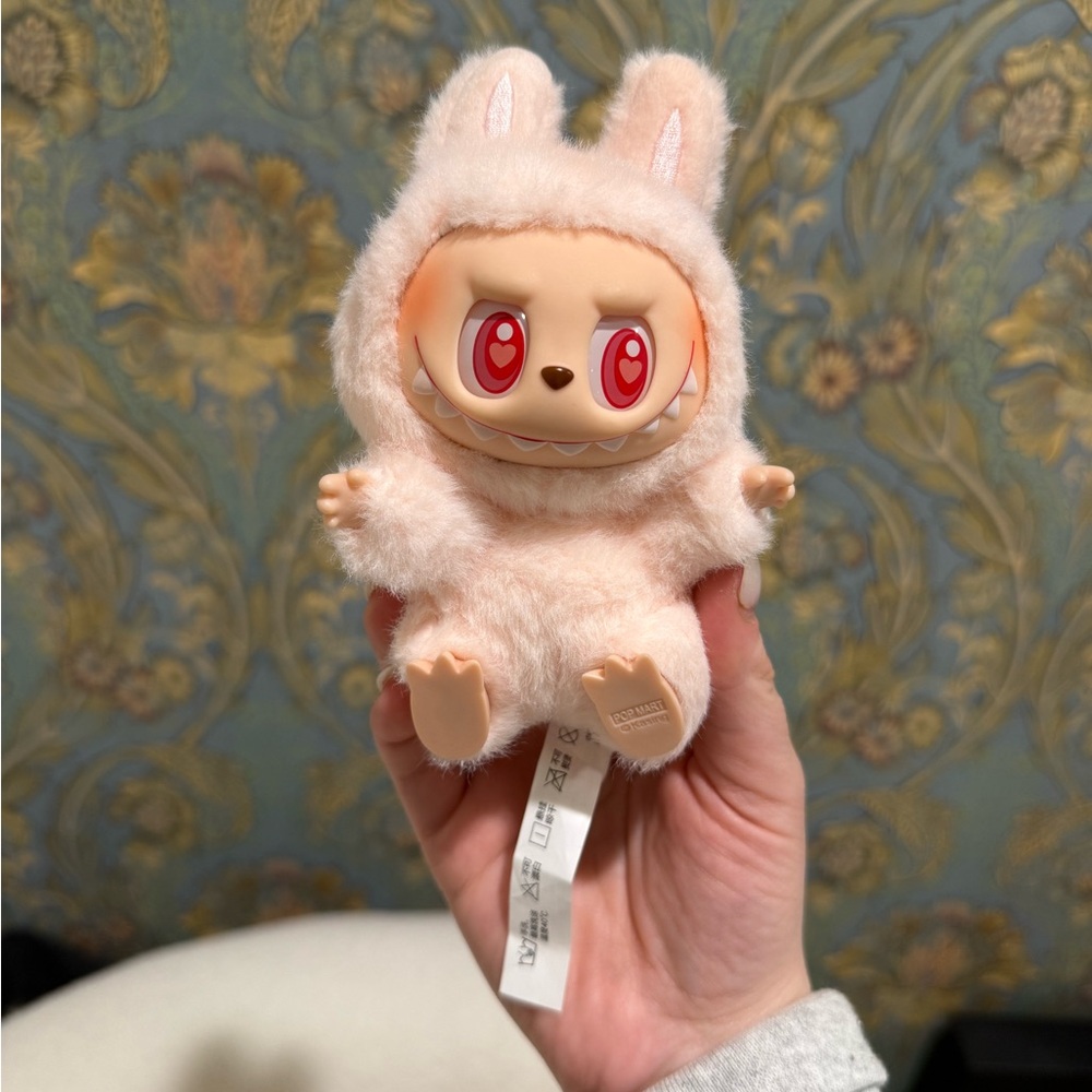 Labubu - Have a Seat - Light pink Plush Keychain Toy